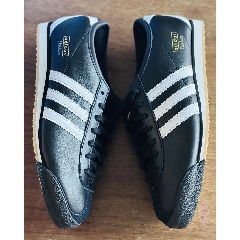Men’s Size 9 adidas Italia 70s Core Black Cloud White Gum JS1324 NIB